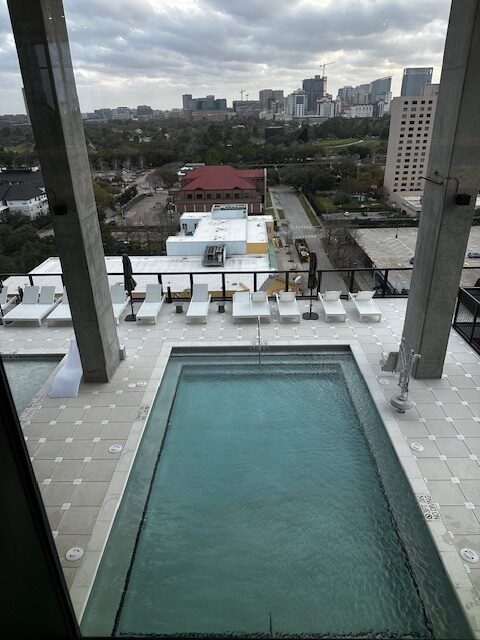 Luxurious pool on the 12th Floor.